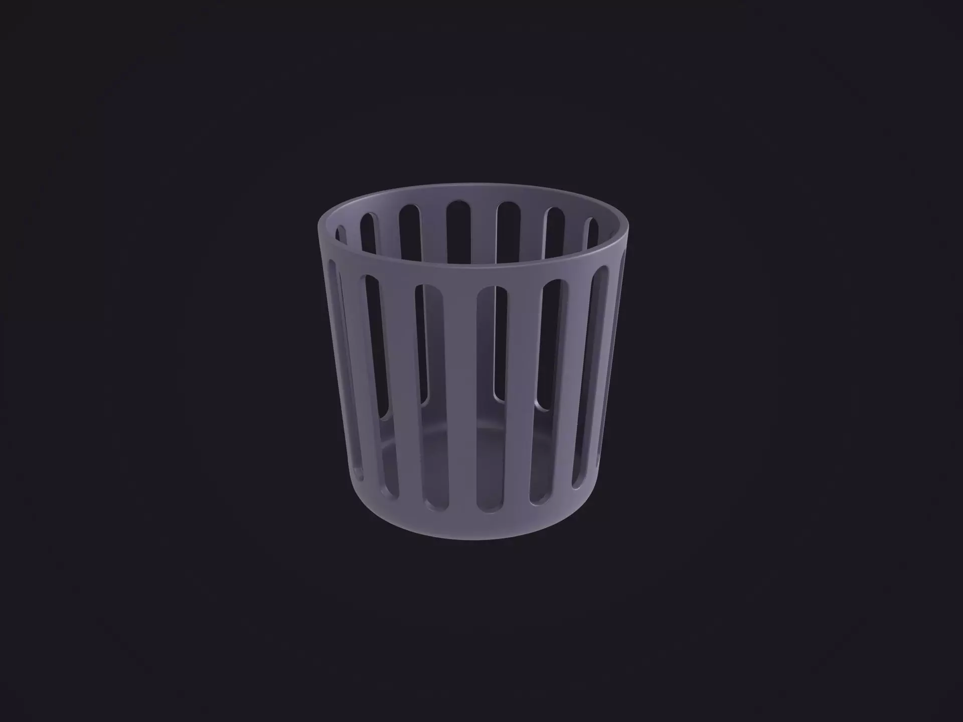 Slotted Trash Can 3D model