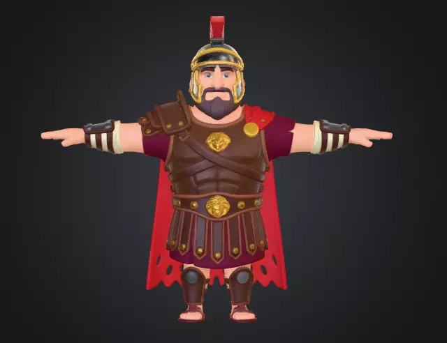 Chibi General Gladiator 3D Free 3D model