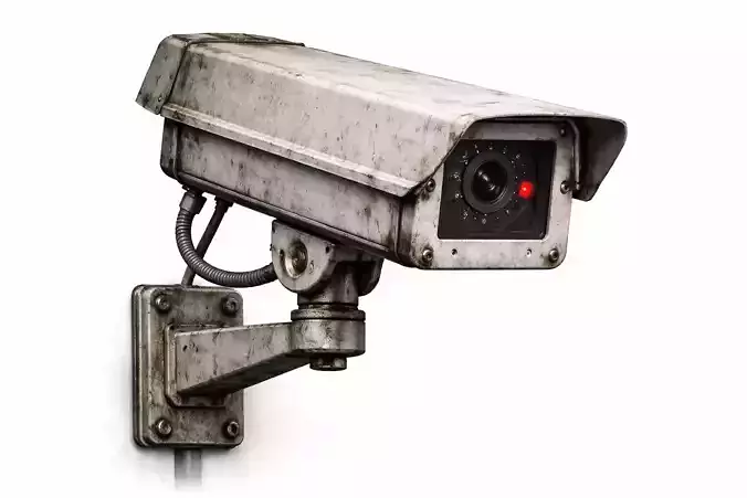 Industrial CCTV Security Camera - PBR Low Poly Game Ready