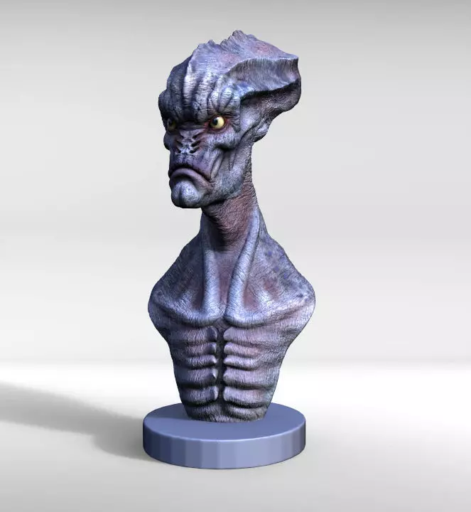 Alien Creature Potrait 3D print model