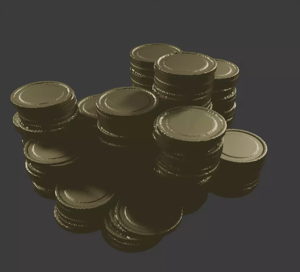 Coin stack prop Dungeons and Dragons Free 3D print model