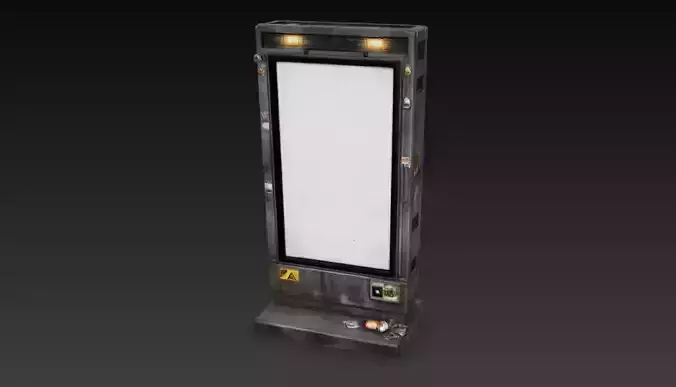 Grungy Industrial Billboard Display - PBR Game Ready