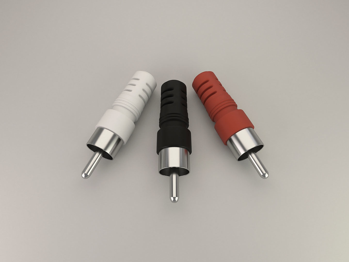plug RCA 3D model_2