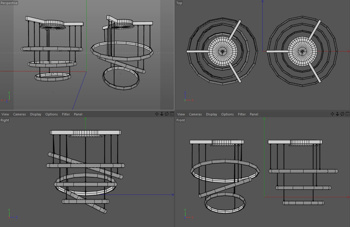 Saturn pendant lamp 3D model_2