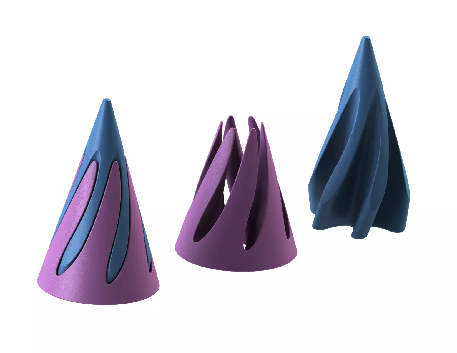 Spiral Hourglass Fidget Toy Impossible Passthrough 3D print model