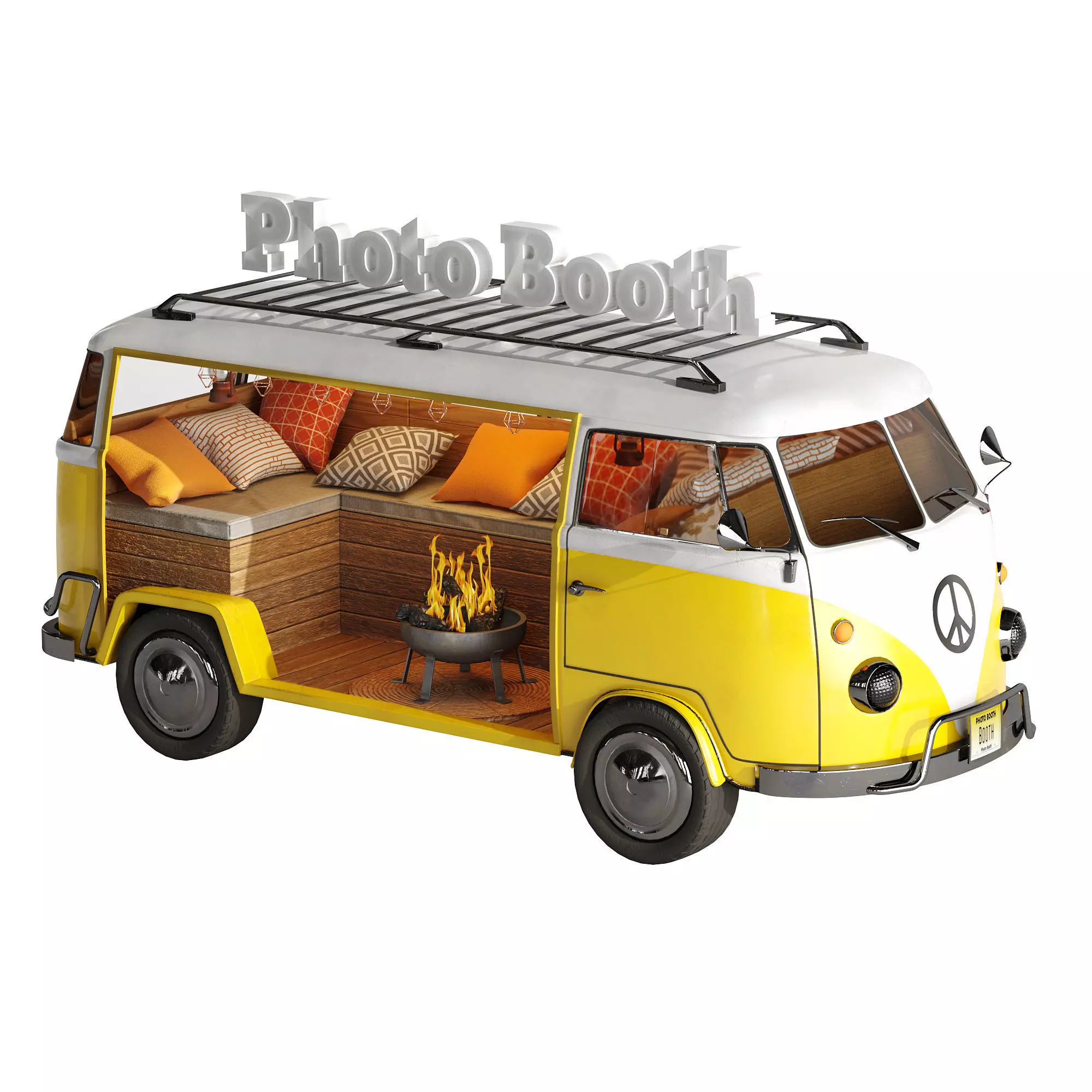 Realistic model of Photo Booth set 2 3D model