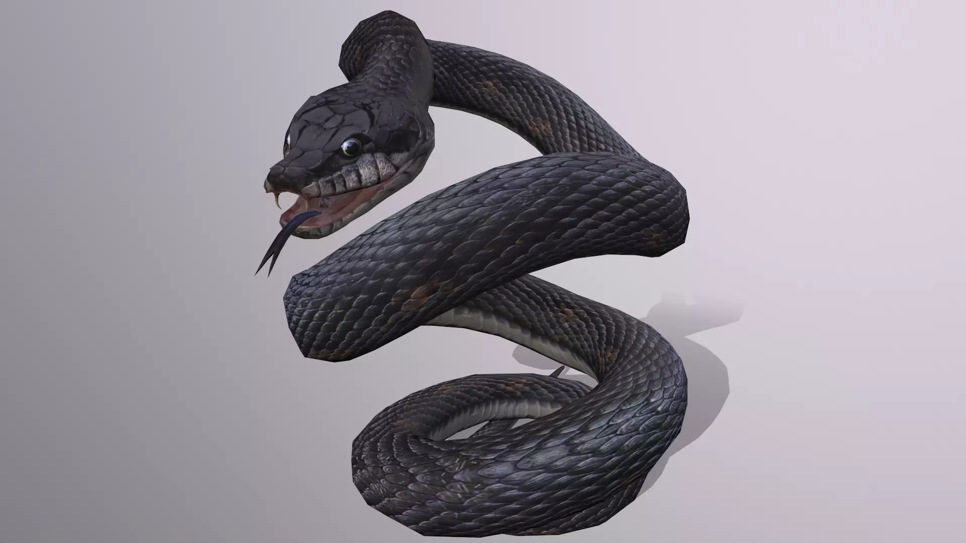 snake Low-poly 3D model