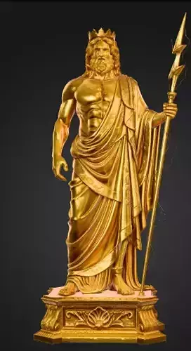 Zeus Golden Statue
