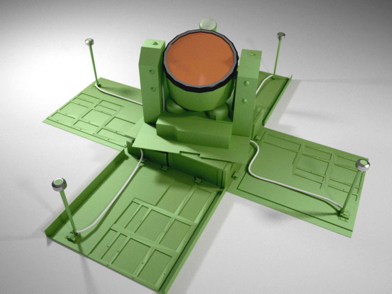 anti helicopter bomb Low-poly 3D model_2