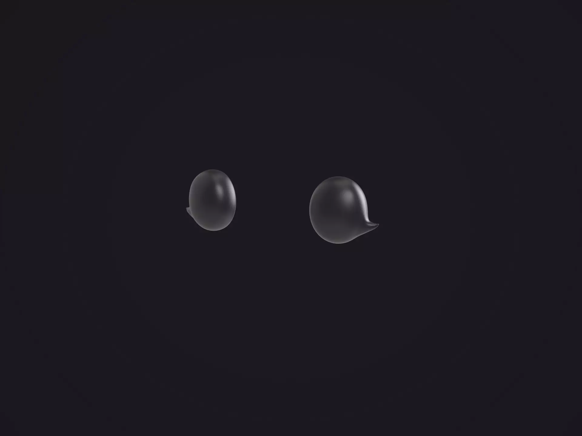 Simple Cartoon Eyes 3D model