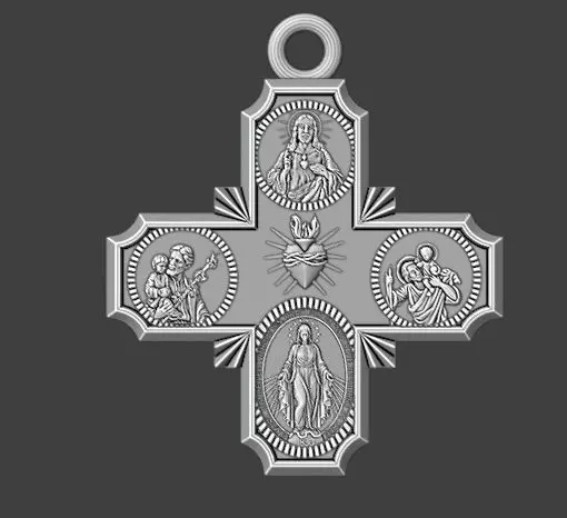 Cross pendant at 3d printed file 3D print model