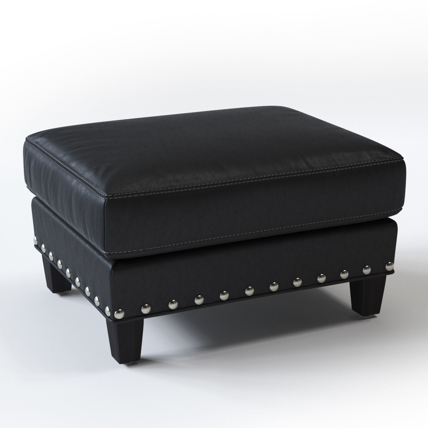 Crate and Barrel Metropole Leather Chair Low-poly 3D model_5