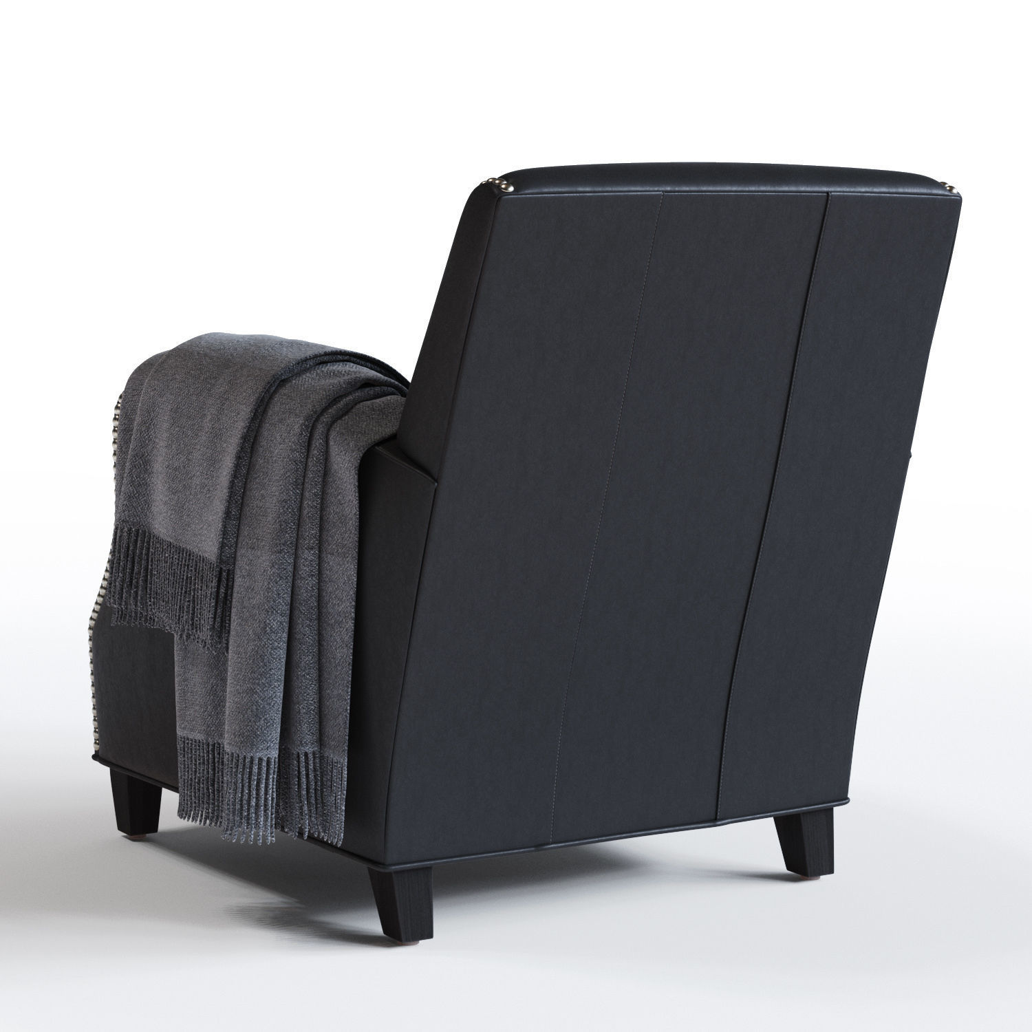 Crate and Barrel Metropole Leather Chair Low-poly 3D model_4