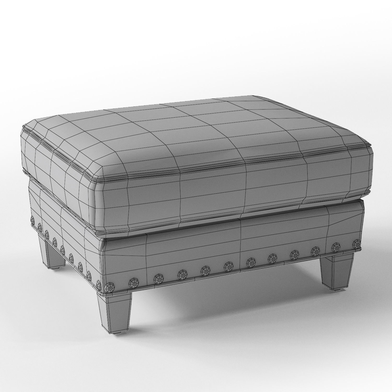 Crate and Barrel Metropole Leather Chair Low-poly 3D model_6