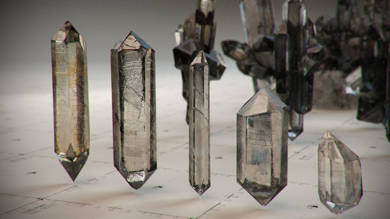 3D model Crystal Model Kit - 6 Types VR / AR / low-poly | CGTrader