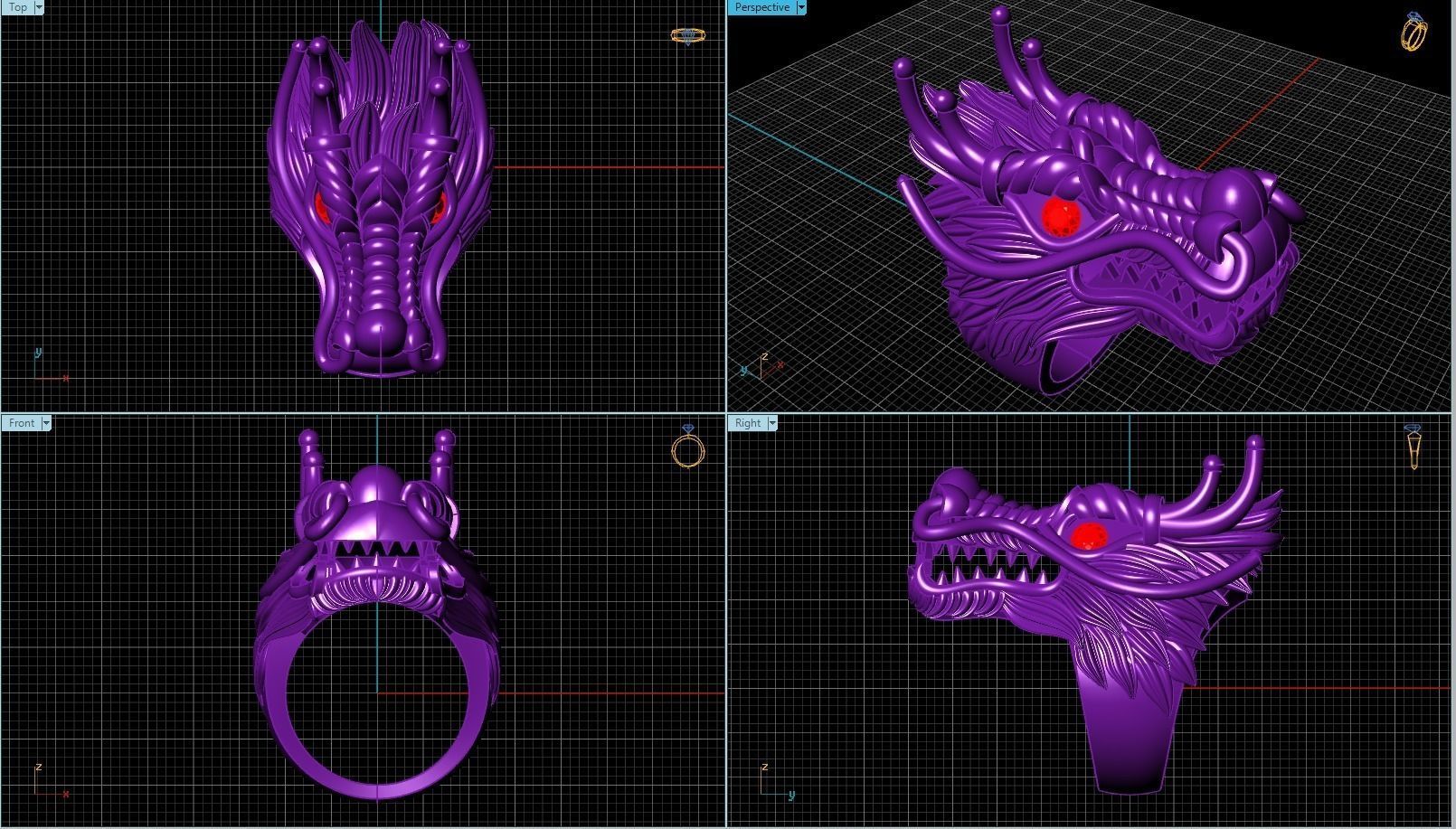 Ring T00018 3D print model_3