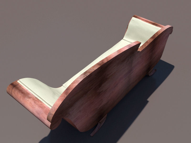 Antique Empire Sofa 3D model_7