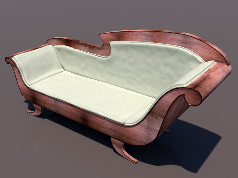 Antique Empire Sofa 3D model_4
