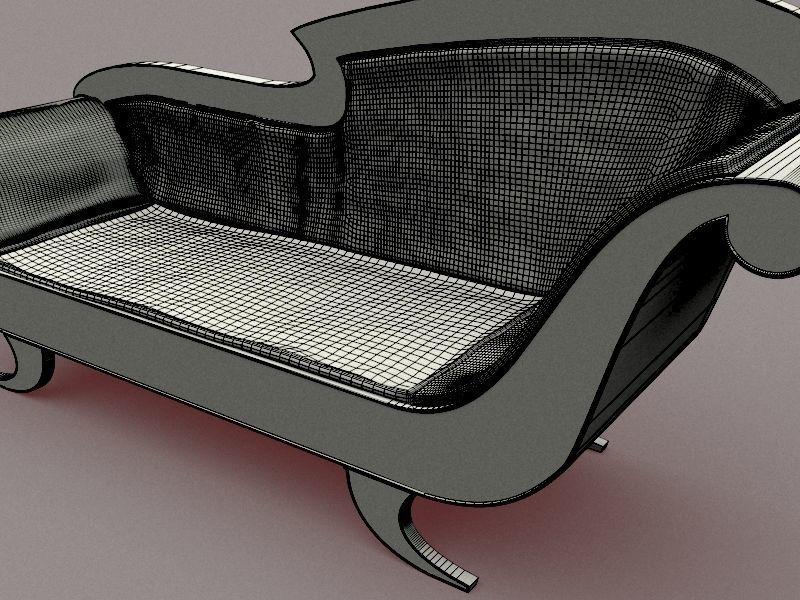 Antique Empire Sofa 3D model_8