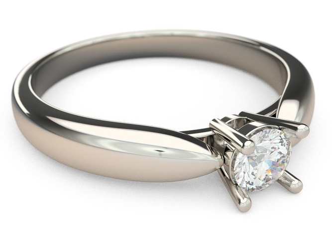 Ring solitaire engagement 3D print model