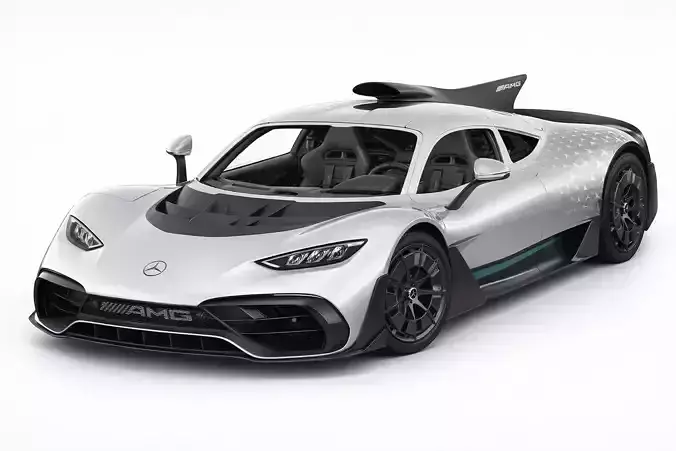 Mercedes AMG One 2024 Low Poly Hypercar 3D Model