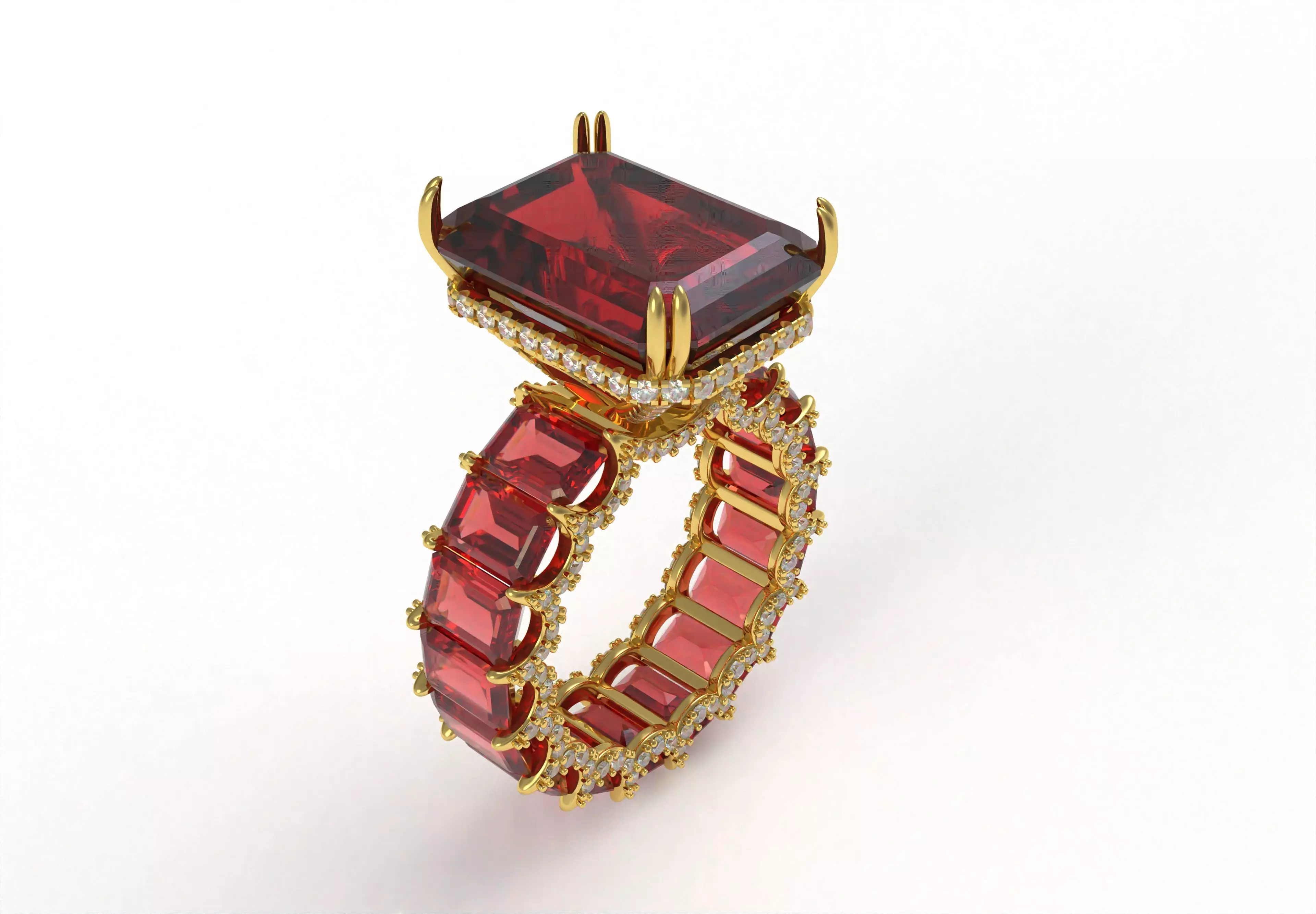 Midnight Majesty Sapphire Ring 3D print model