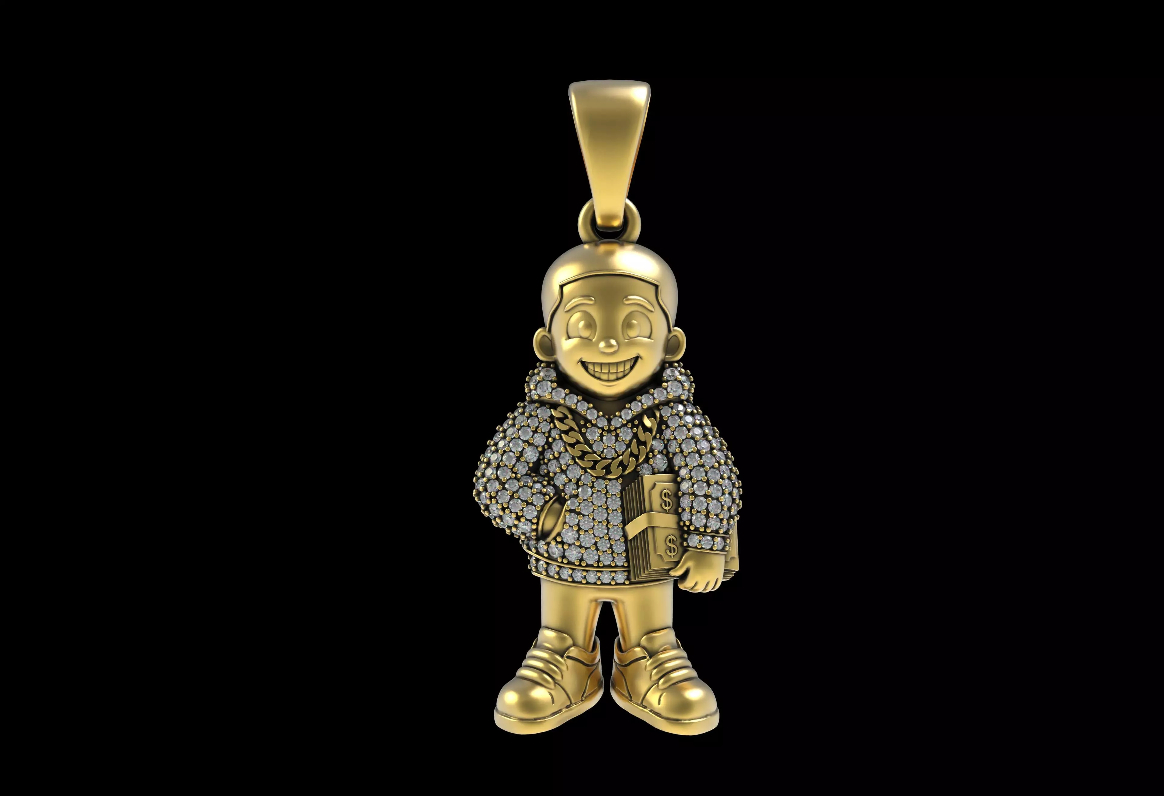 00079 Little Richy Boy Hip Hop Pendant 3D print model