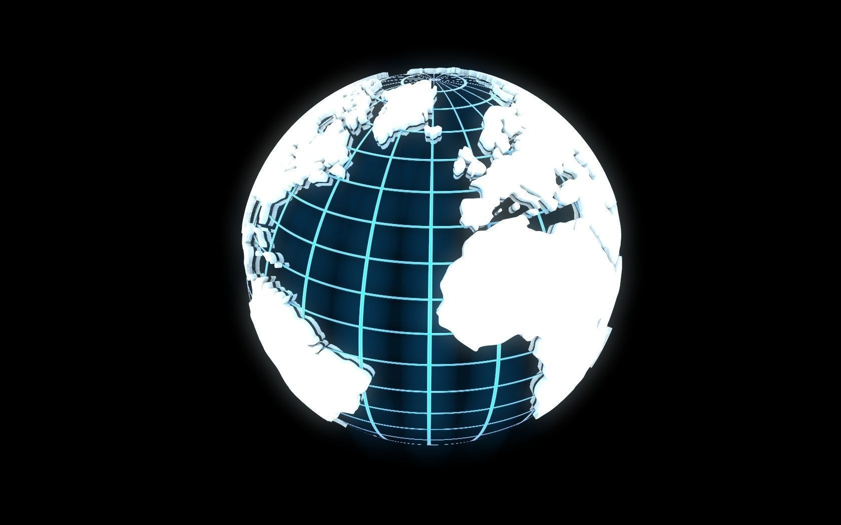 terrestrial globe 3D model_4