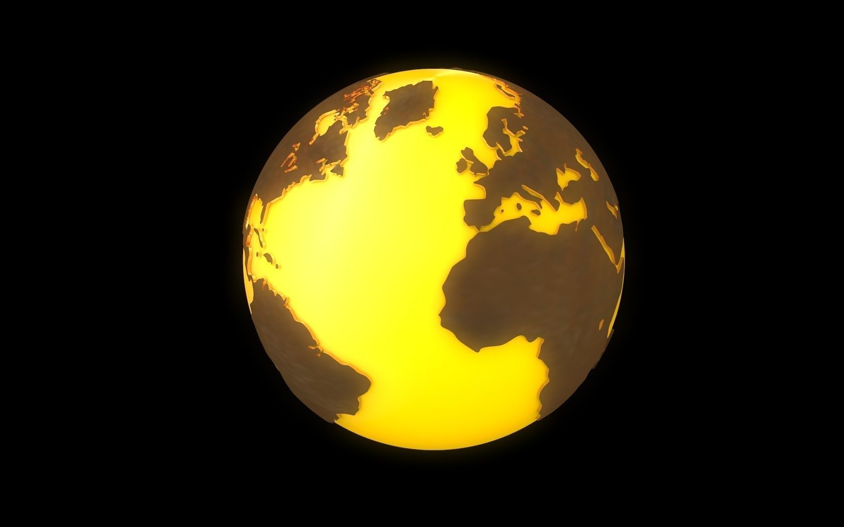 terrestrial globe 3D model_1