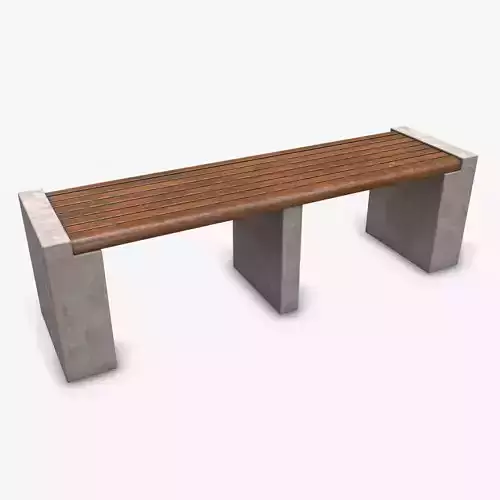 Street Bench 04 Low-poly PBR