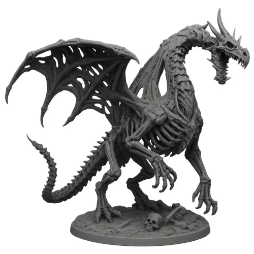 Dracolich Escultura 3D Sombria e epica 3D print model