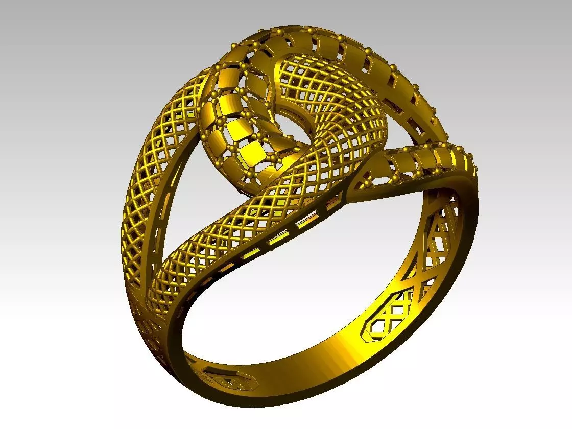 light weight ring STL file ready for print 3D print model 3D print model