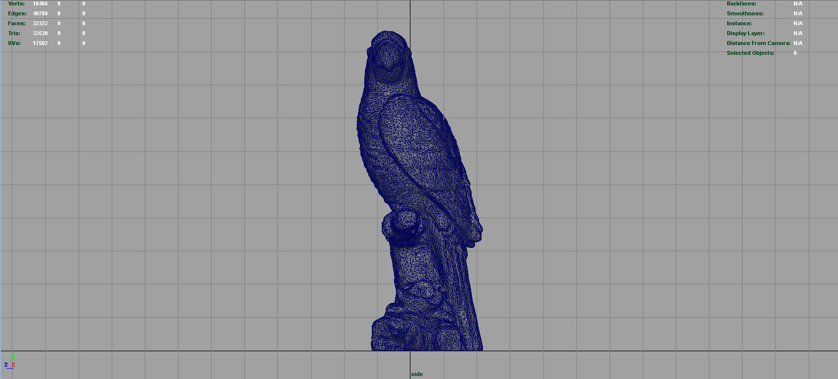 Red Parrot Low-poly 3D model_10