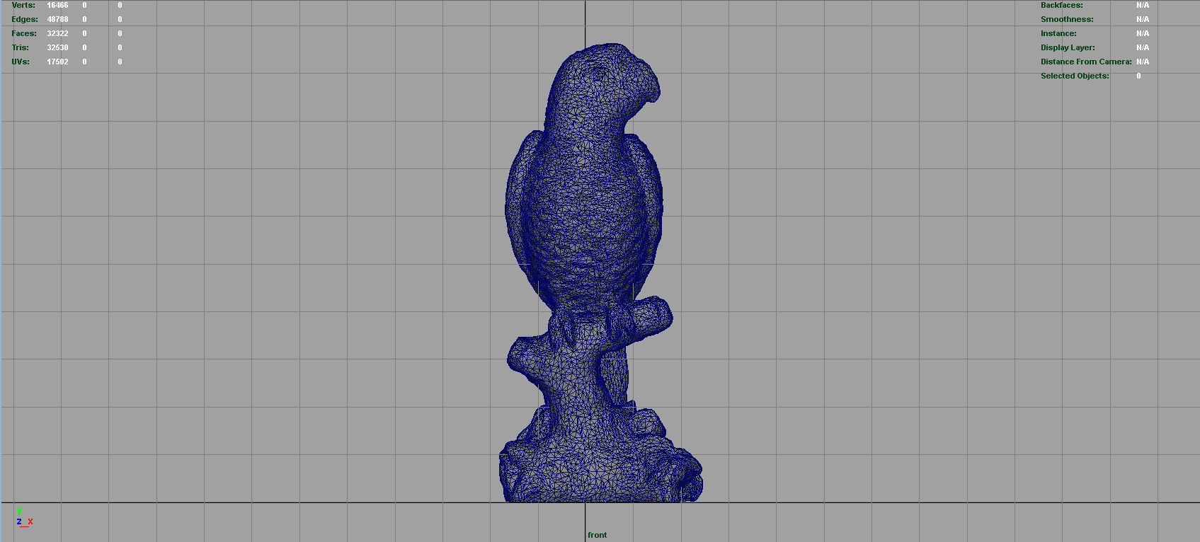 Red Parrot Low-poly 3D model_12