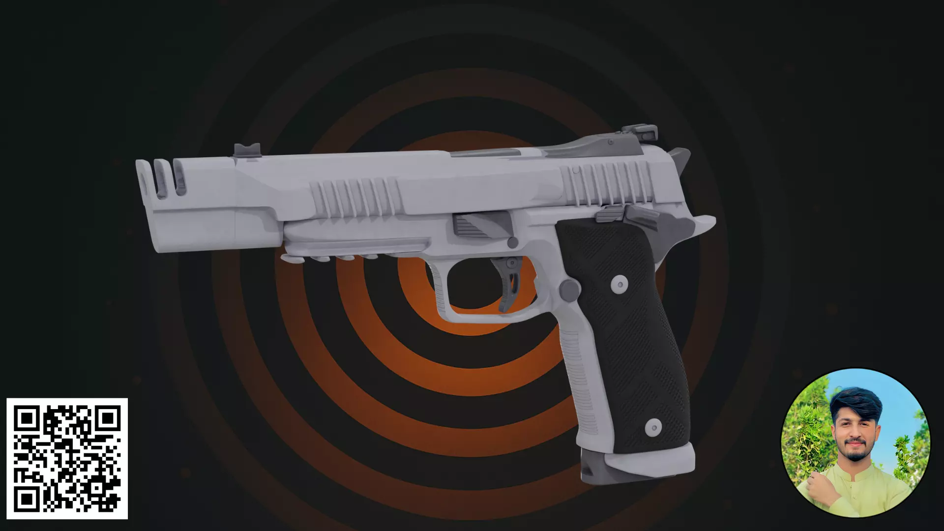 Modern Tactical Sidearm - Custom Edition 3D model