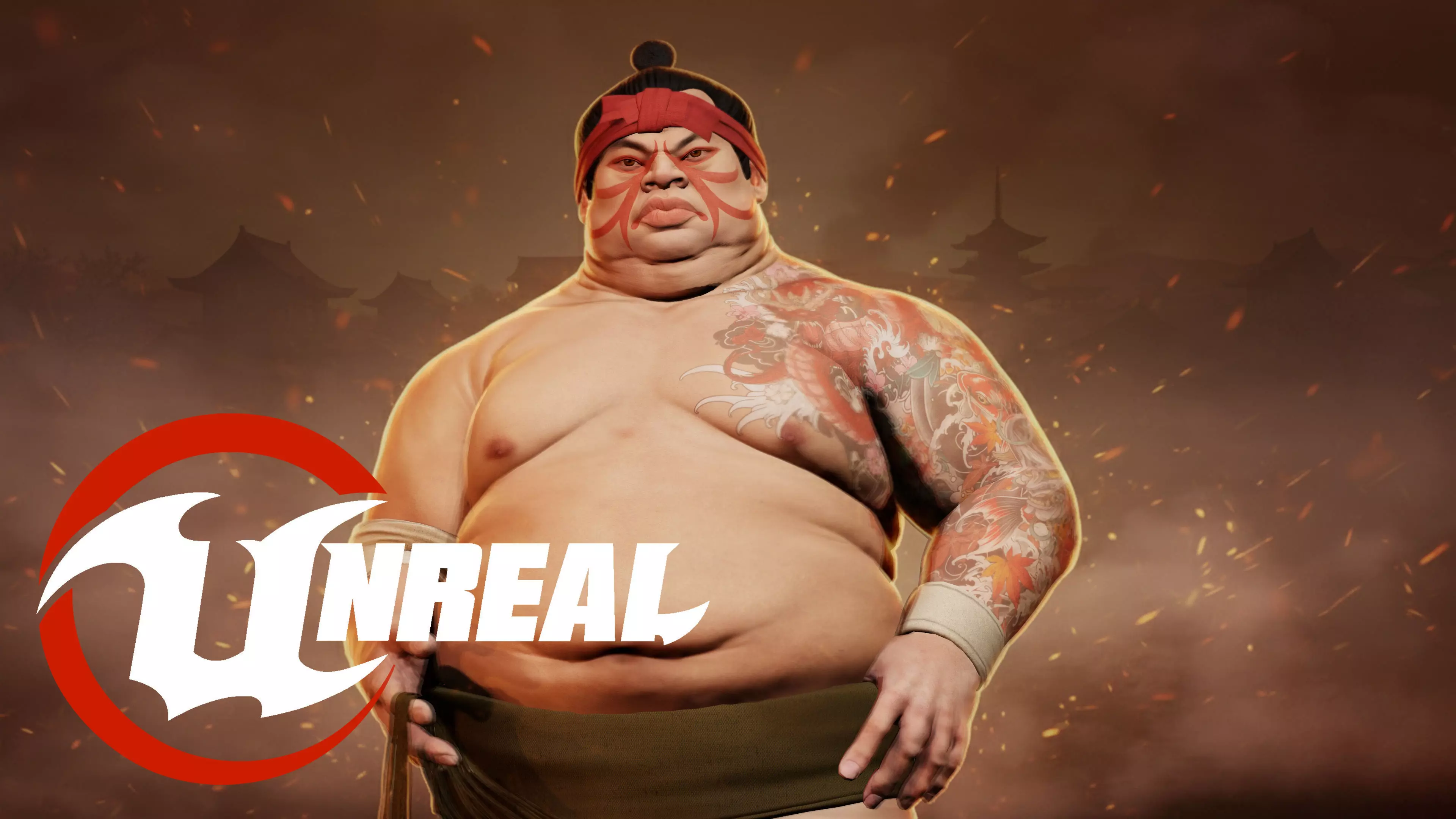 Sumo Wrestler Low-poly 3D model