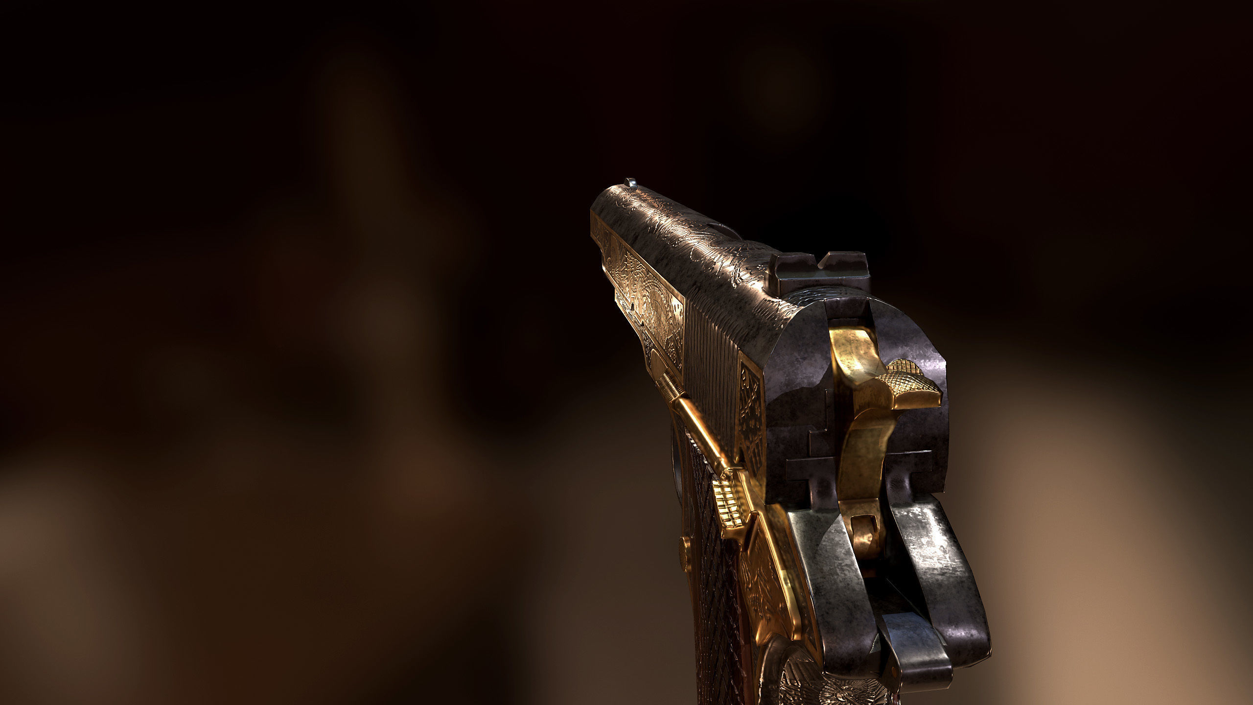 Colt 1911 Yakuza style Low-poly 3D model_7