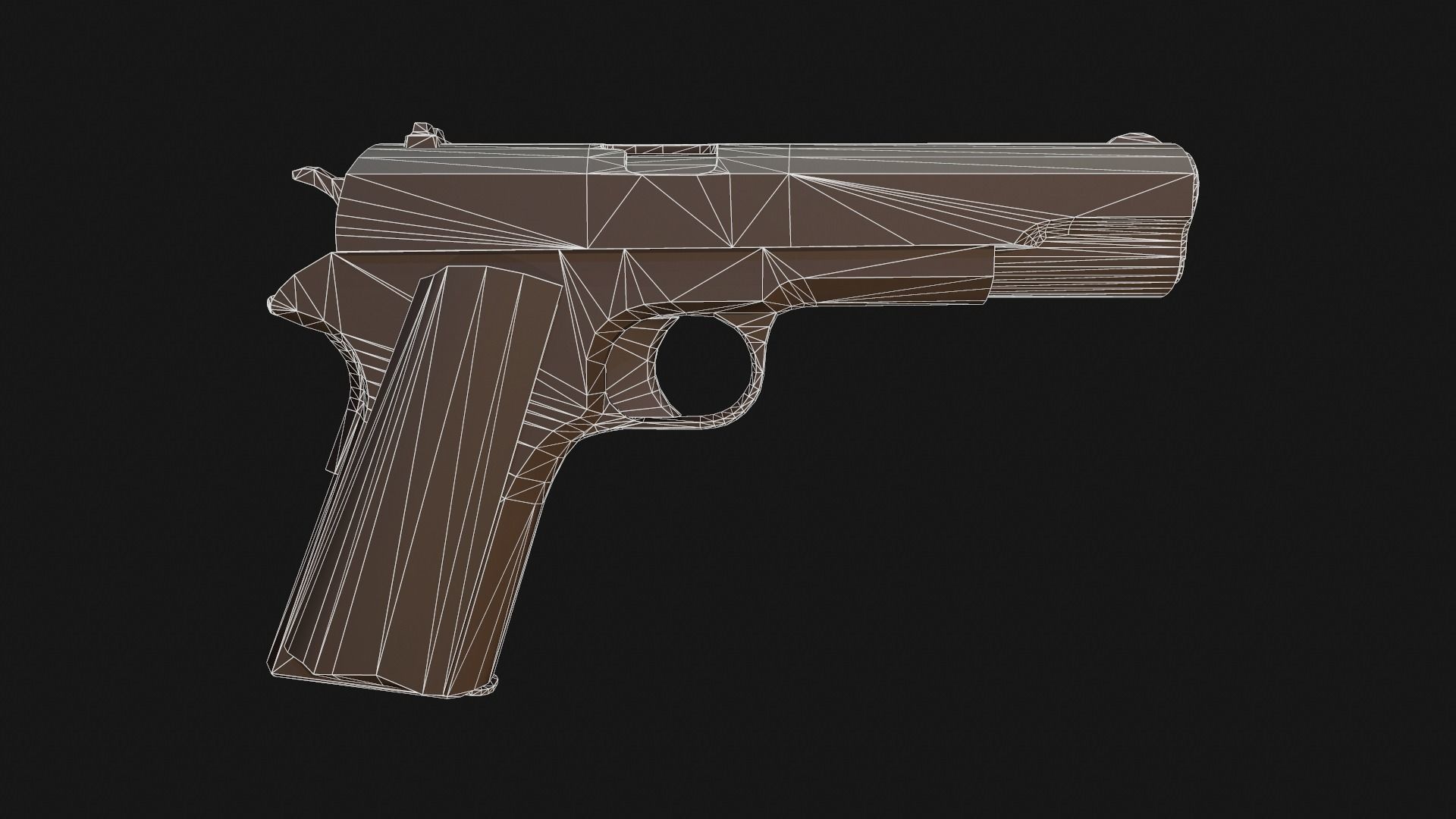 Colt 1911 Yakuza style Low-poly 3D model_12