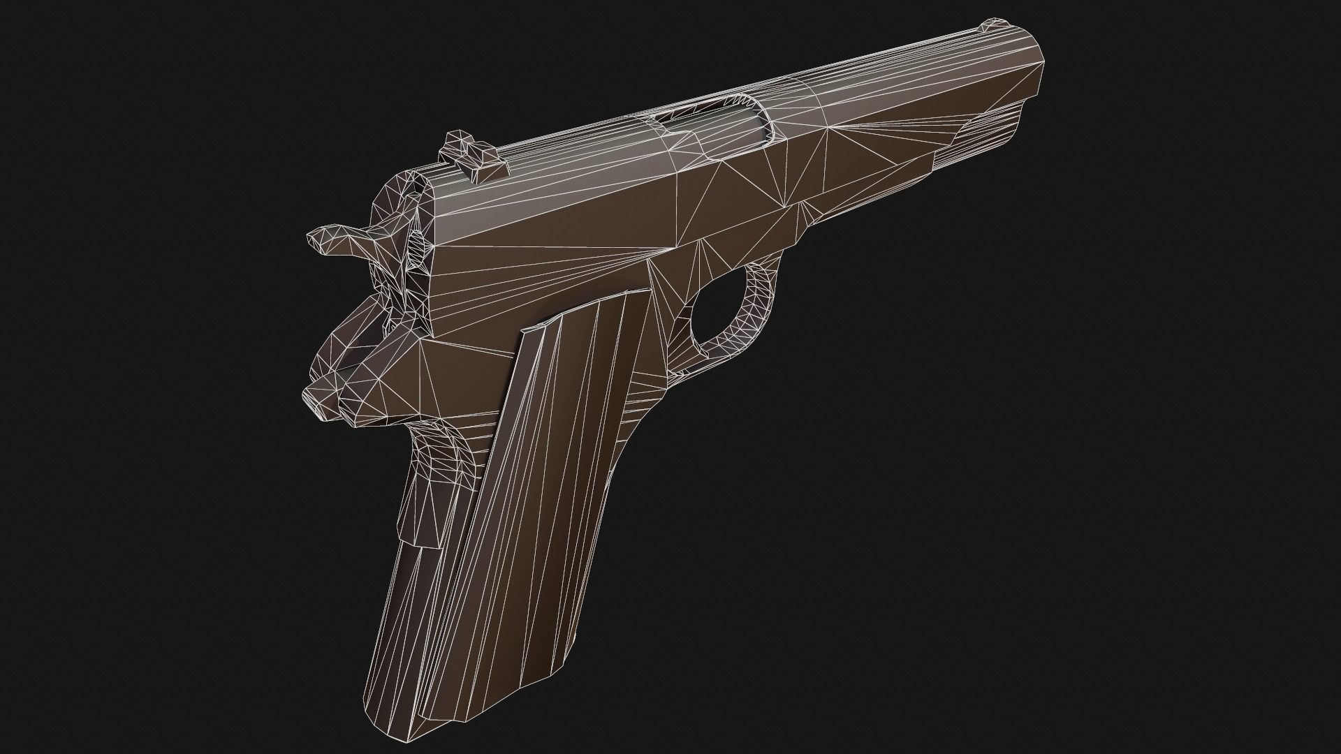 Colt 1911 Yakuza style Low-poly 3D model_11