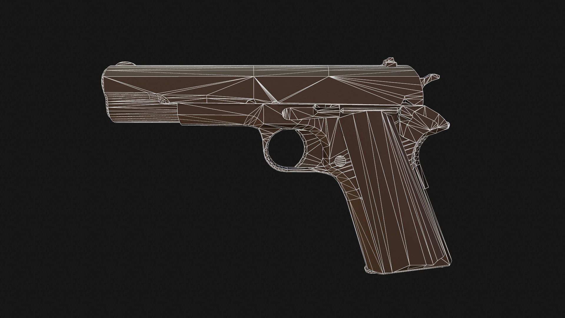 Colt 1911 Low-poly 3D model_14