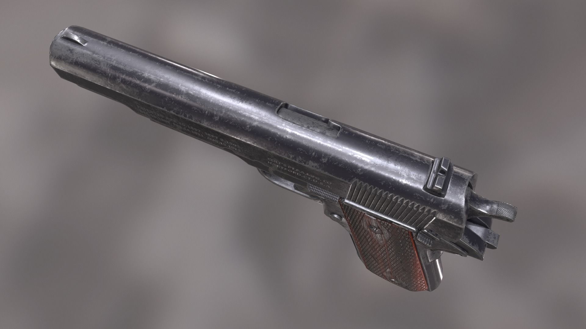 Colt 1911 Low-poly 3D model_9