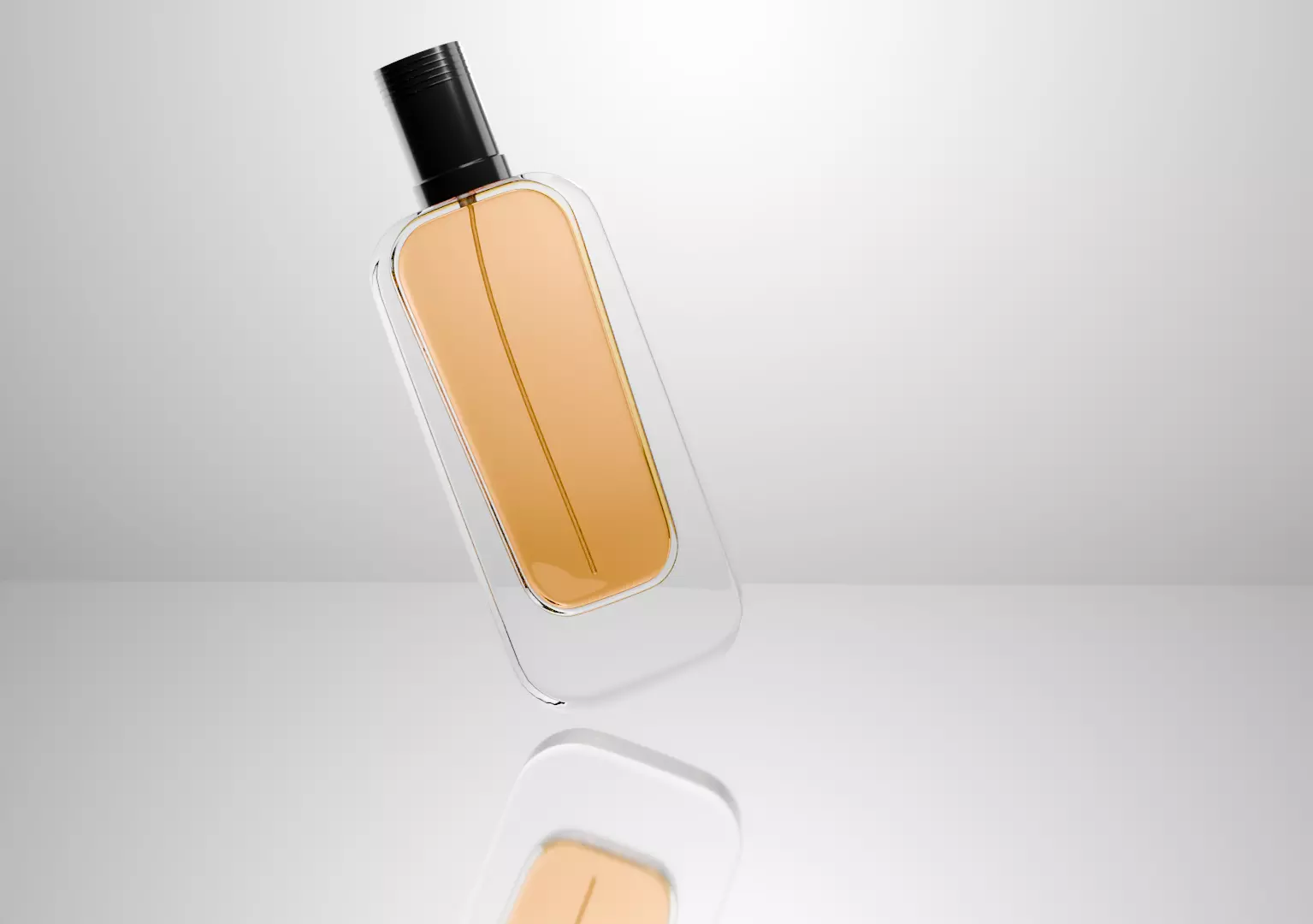 Glass Perfume Bottle Cosmetic Packaging 3D Model Low-poly 3D model