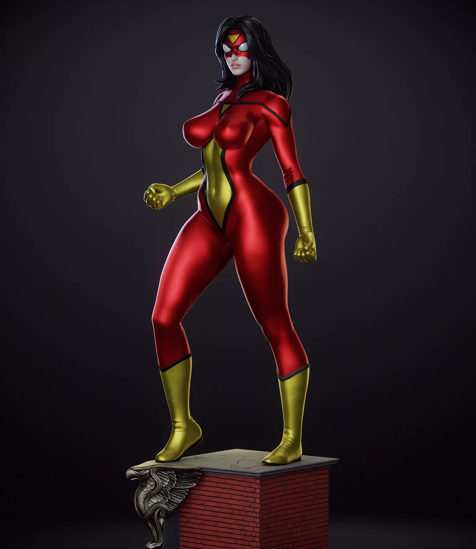 Spider-Woman with 3D print model