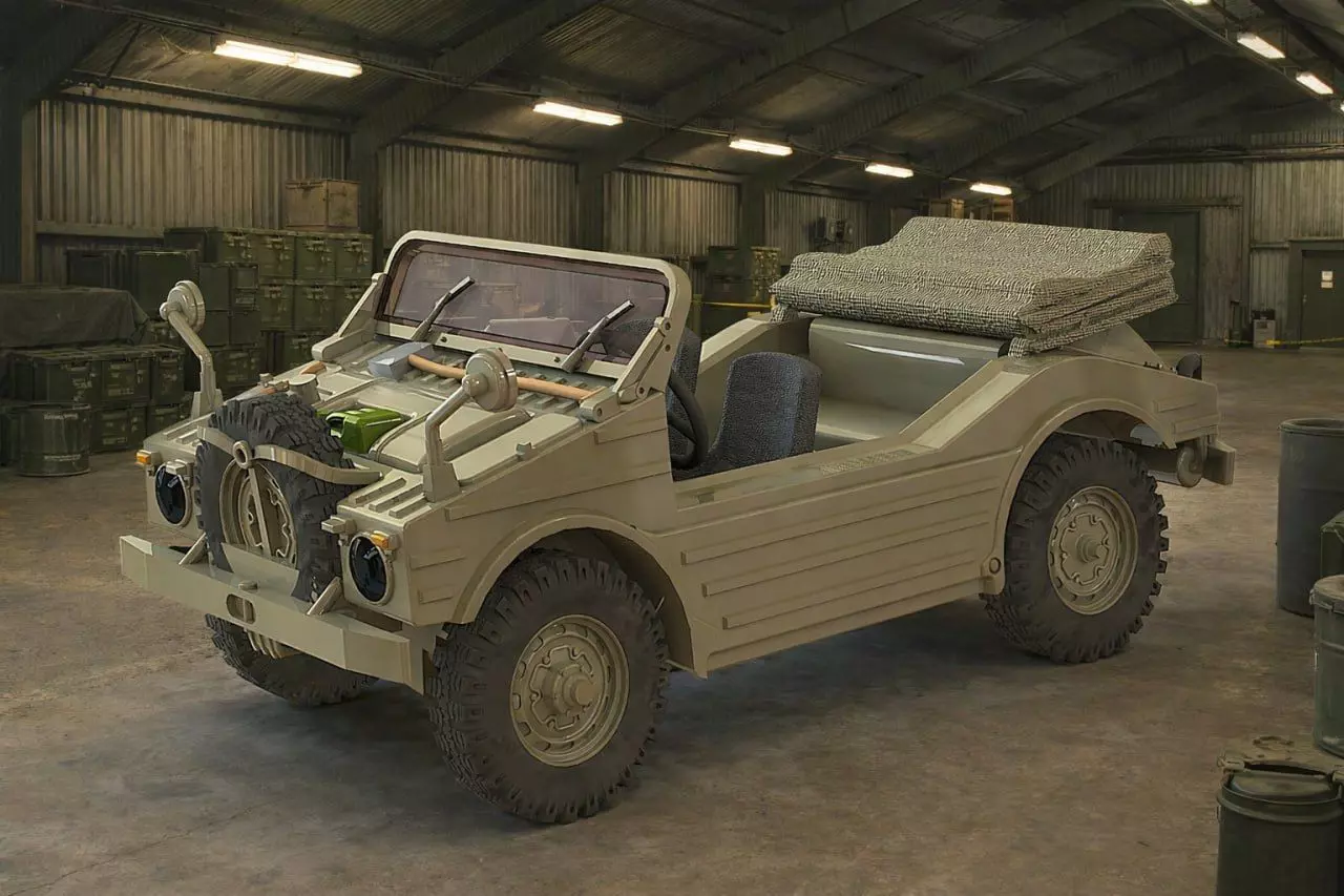 The Porsche 597 Jagdwagen 3D print model