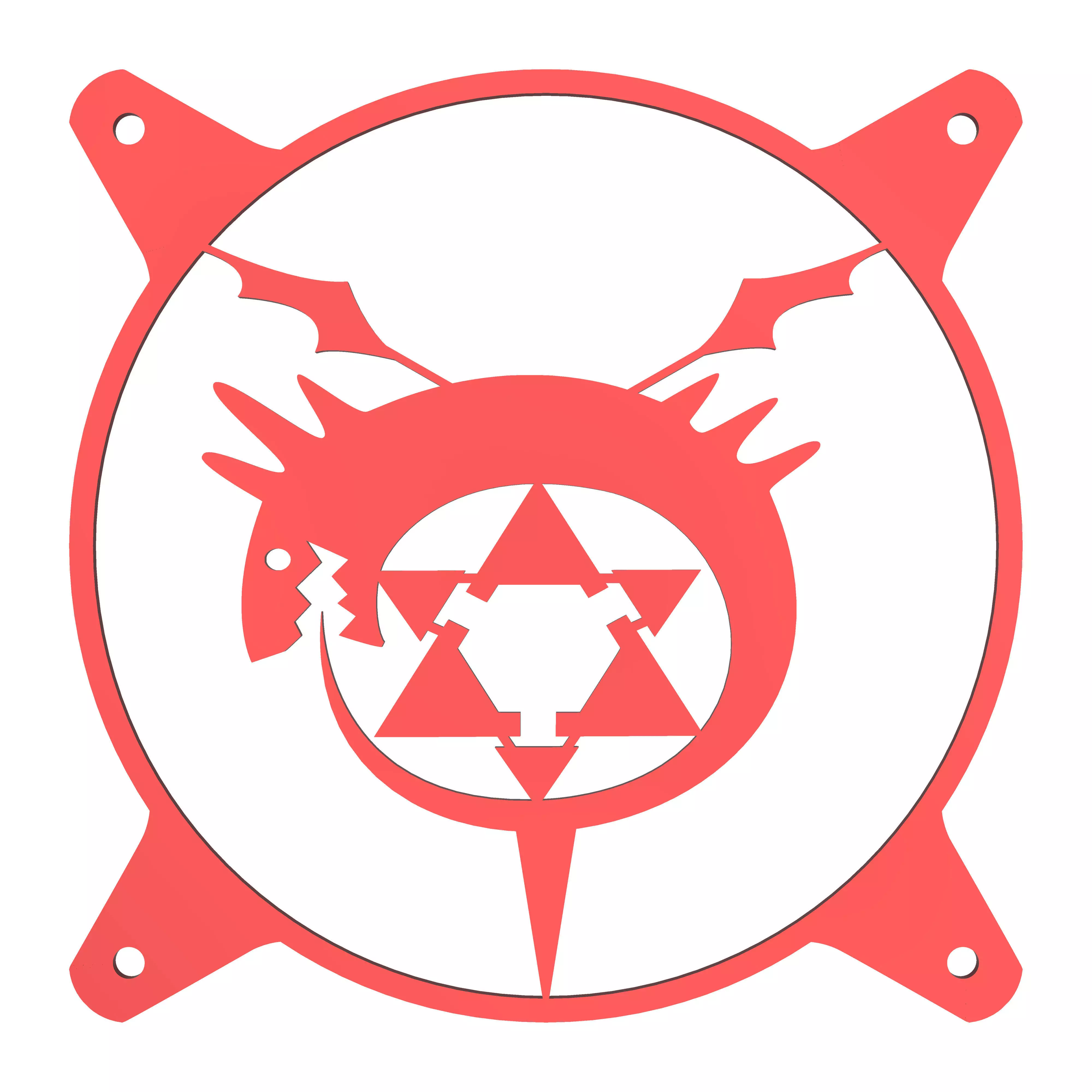 Fullmetal Alchemist OUROBOROS 2 - Custom 120mm Fan Grill Face Free 3D print model