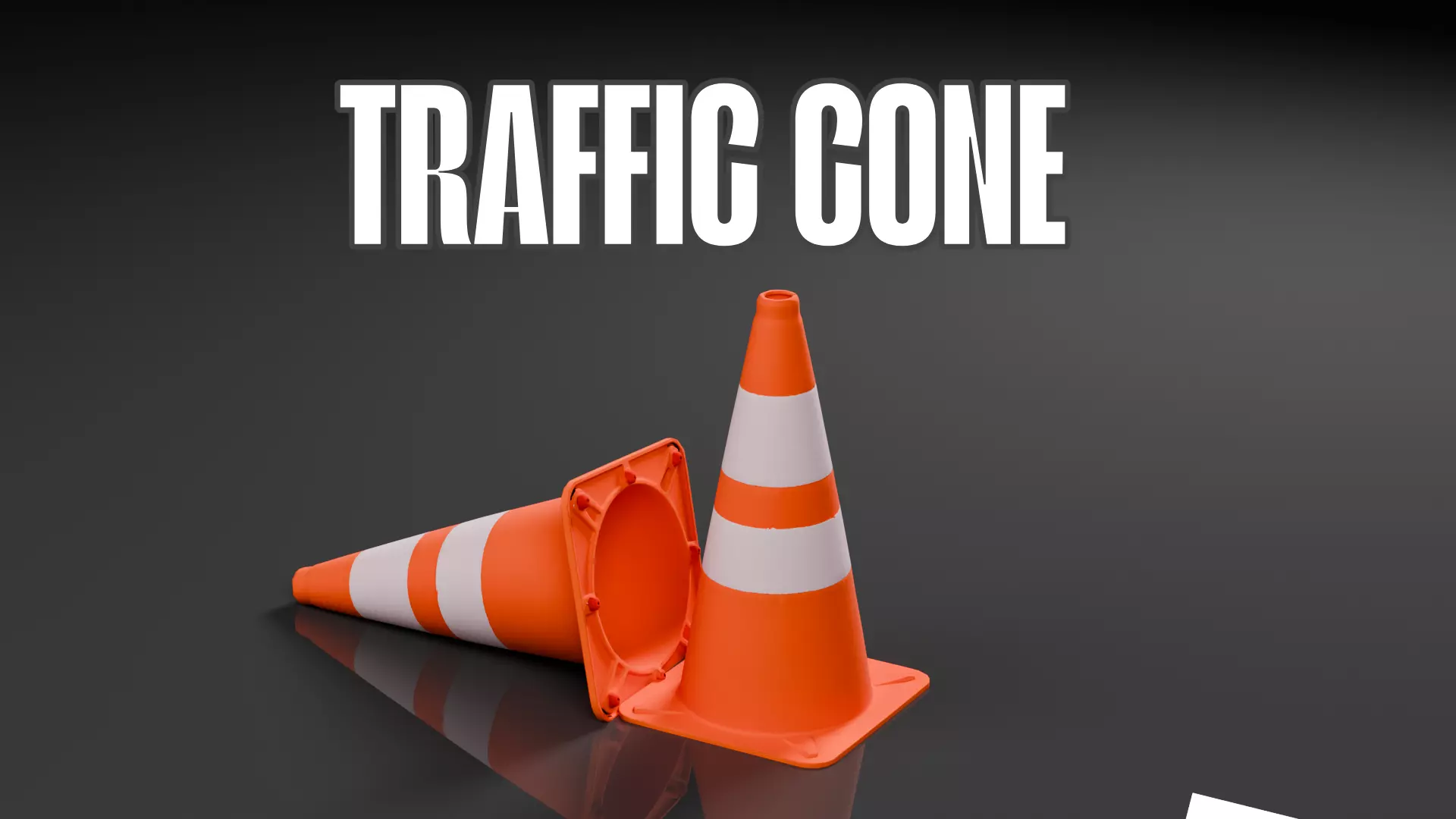 Low Poly Realistic Traffic Cone Free low-poly 3D model