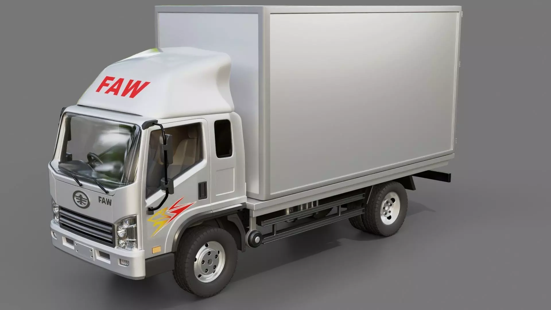 Faw Tiger V Cargo Truck 3D model