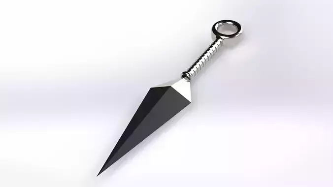 Low Poly Metal Kunai  Ninja Throwing Knife  Game Ready