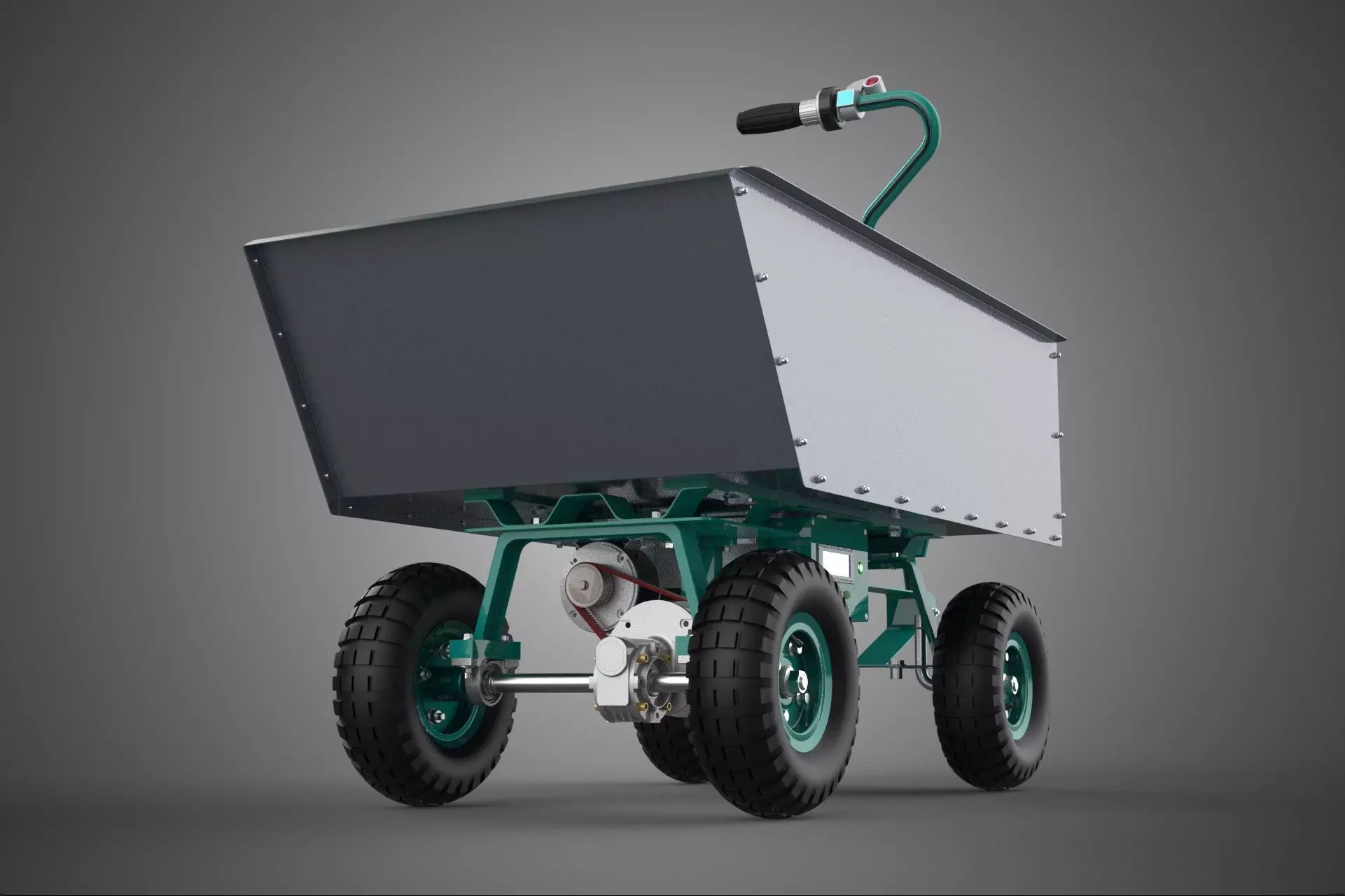 WAREHOUSE WORKSHOP GARAGE ELECTRIC TRANSPORT CART TROLLEY WAGON 3D model
