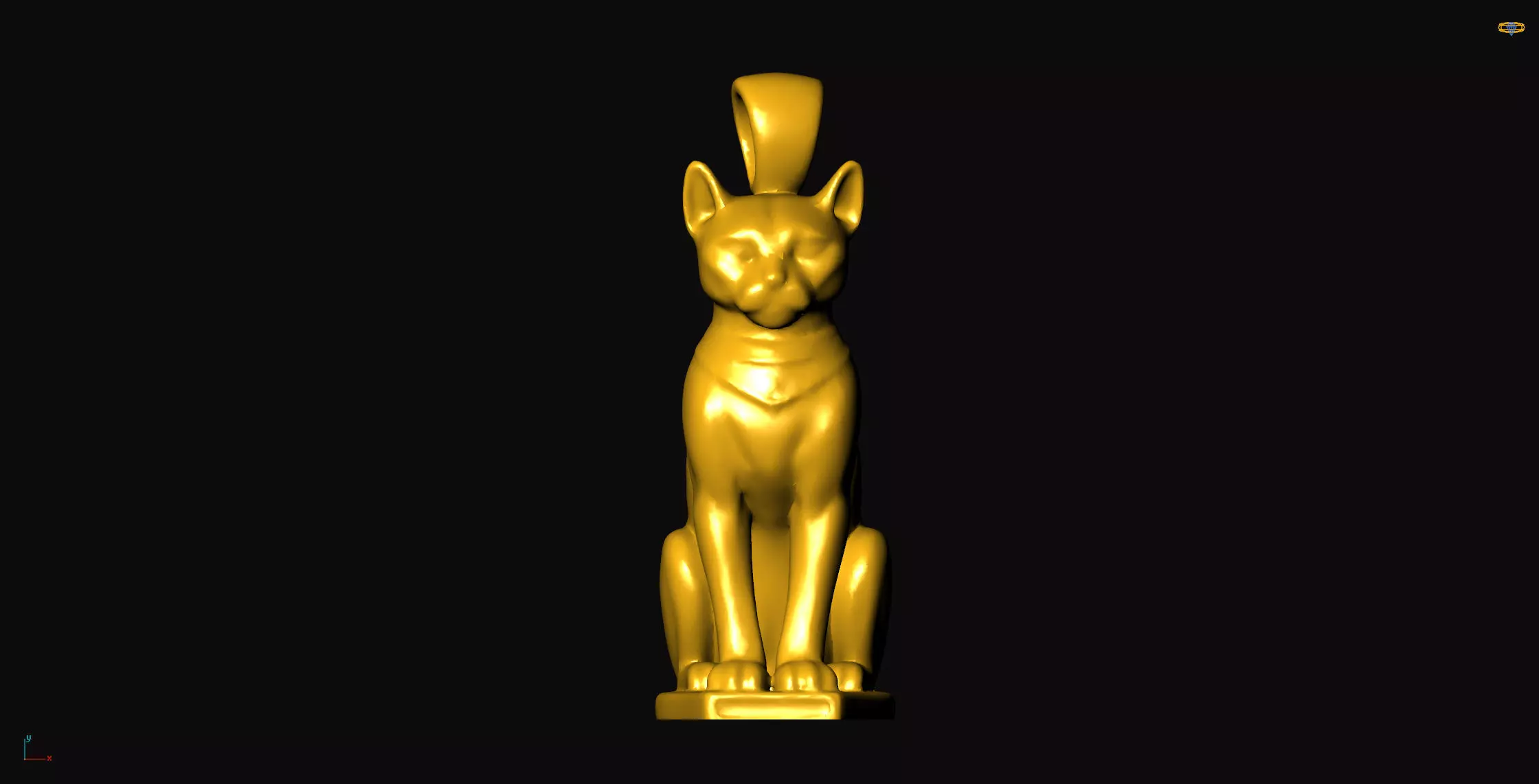 cat pendant charms - one inch pendant Free 3D print model